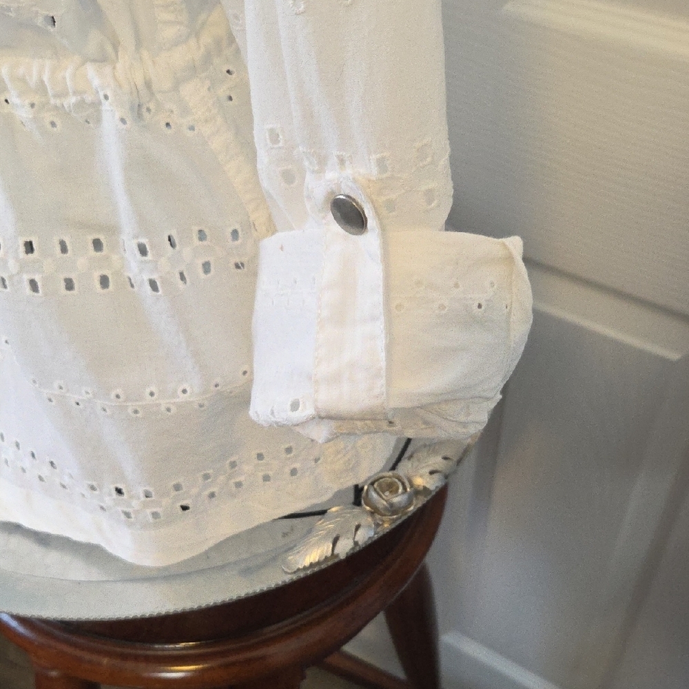 White Eyelet Women's Top - Picture 3 of 10
